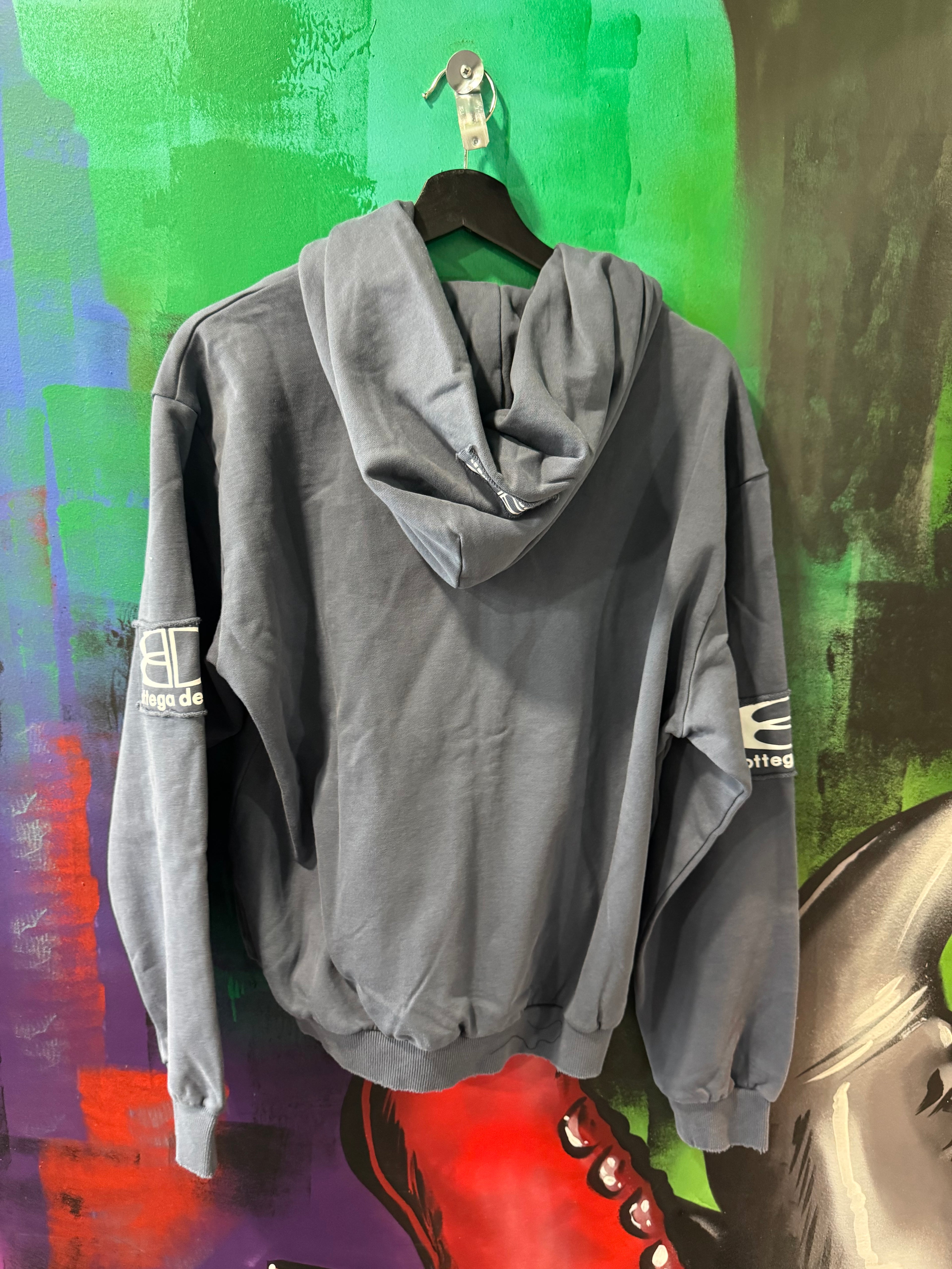 Bottega Desires Tech Blue Zip Up Hoodie