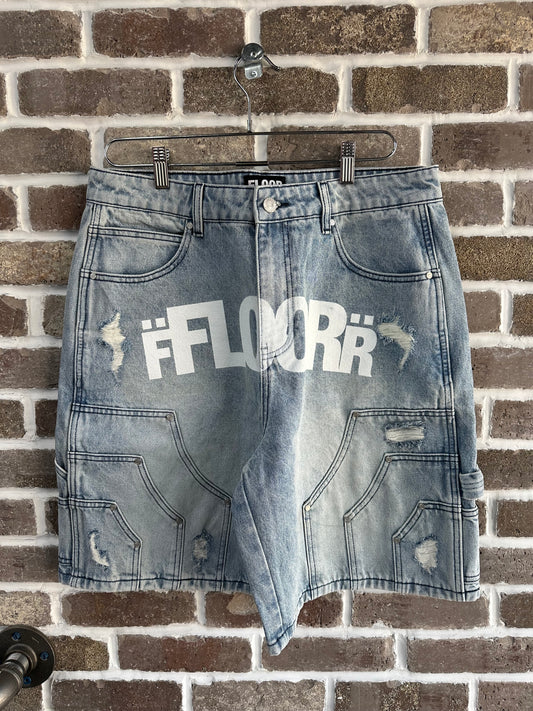 Floor914 Blue Uniform Jorts