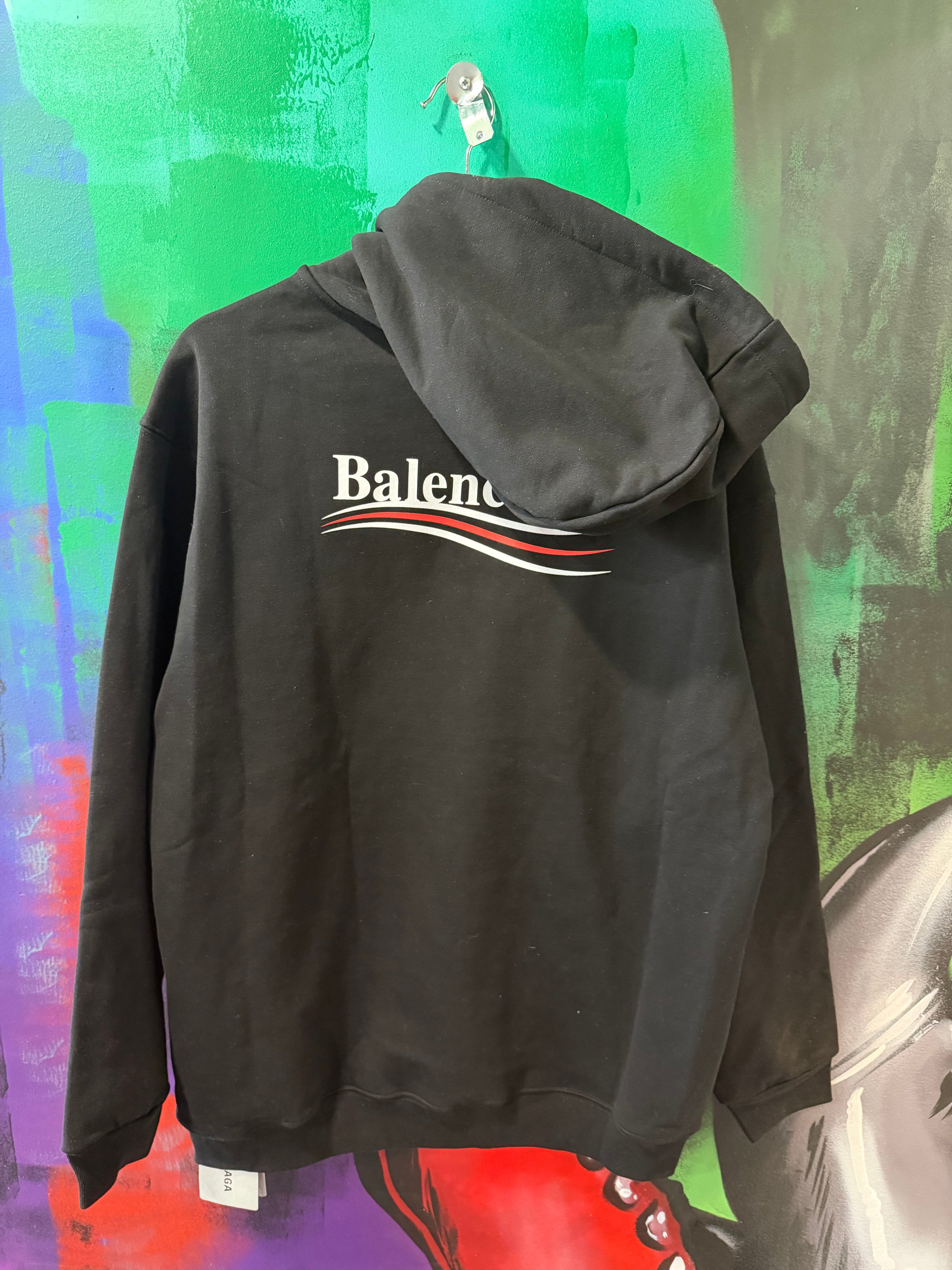 Balenciaga Campaign Logo Black Hoodie