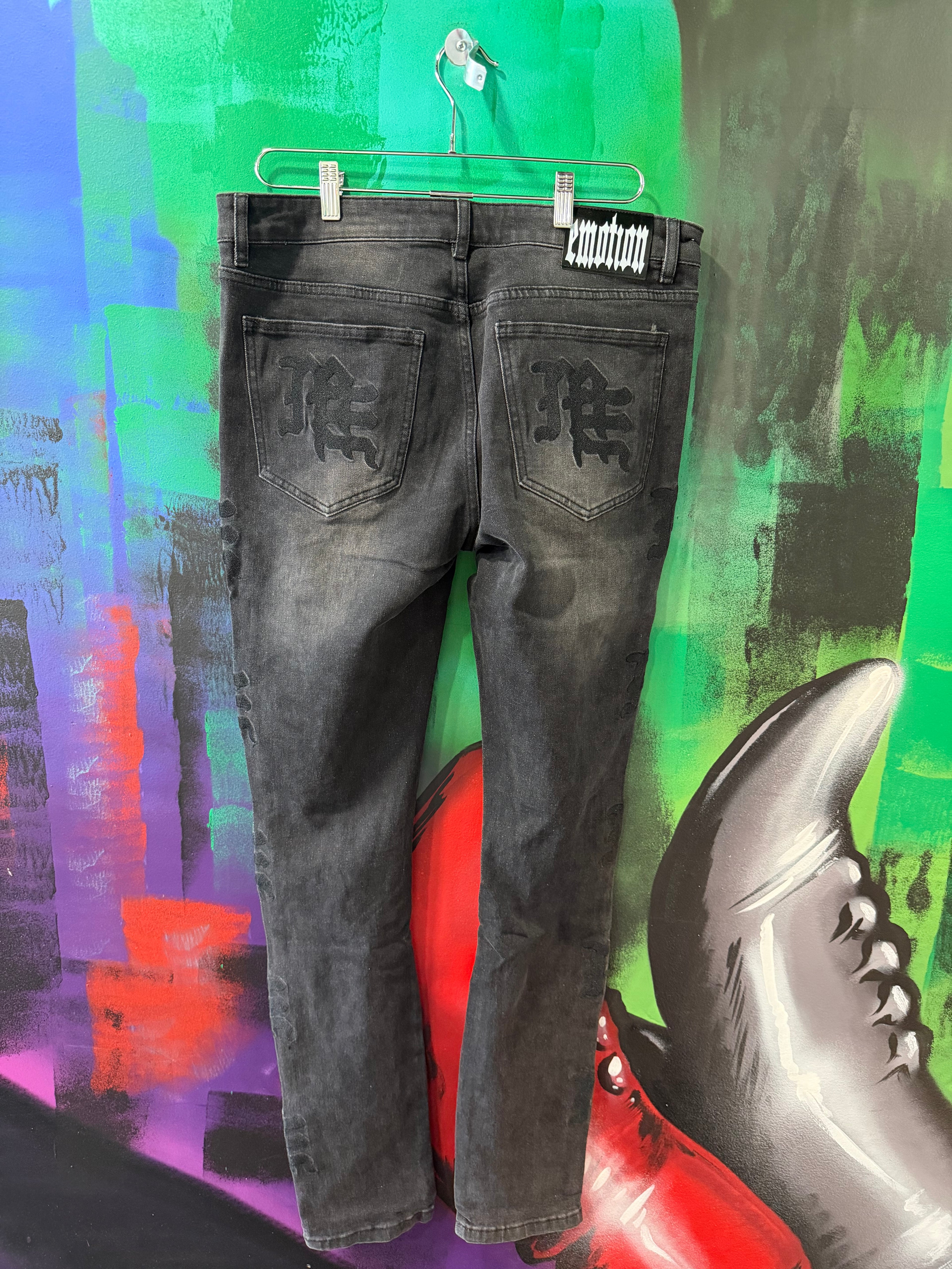 Mixed Emotion Midnight Monogram Denim Jeans