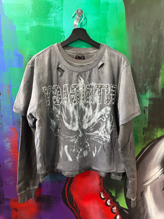 Lost Intricacy Oblivion Grey Longsleeve Thermal Tee