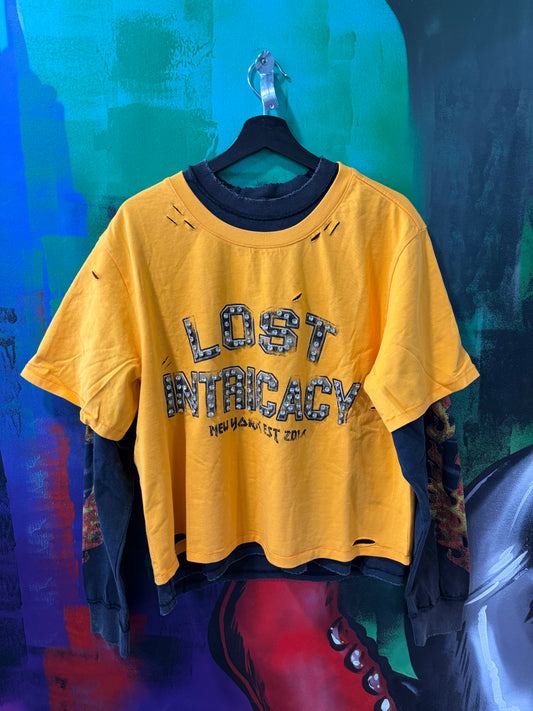 Lost Intricacy Motors Yellow Double Sleeve Shirt