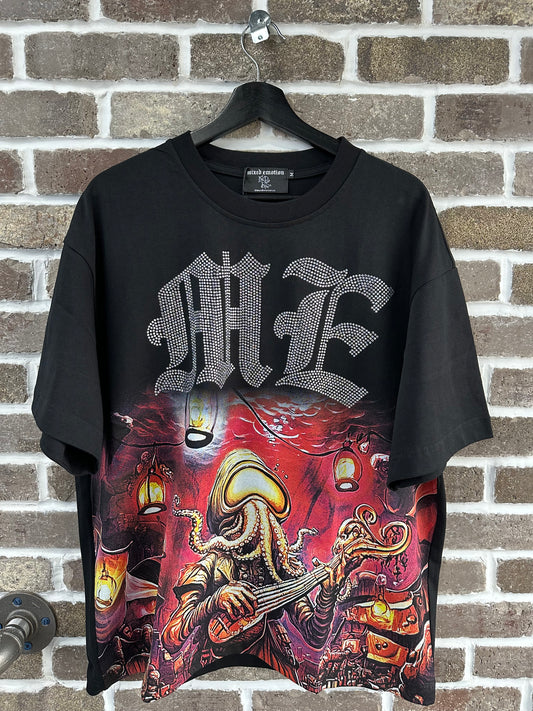 Mixed Emotion Octopus Rhinestone Tee