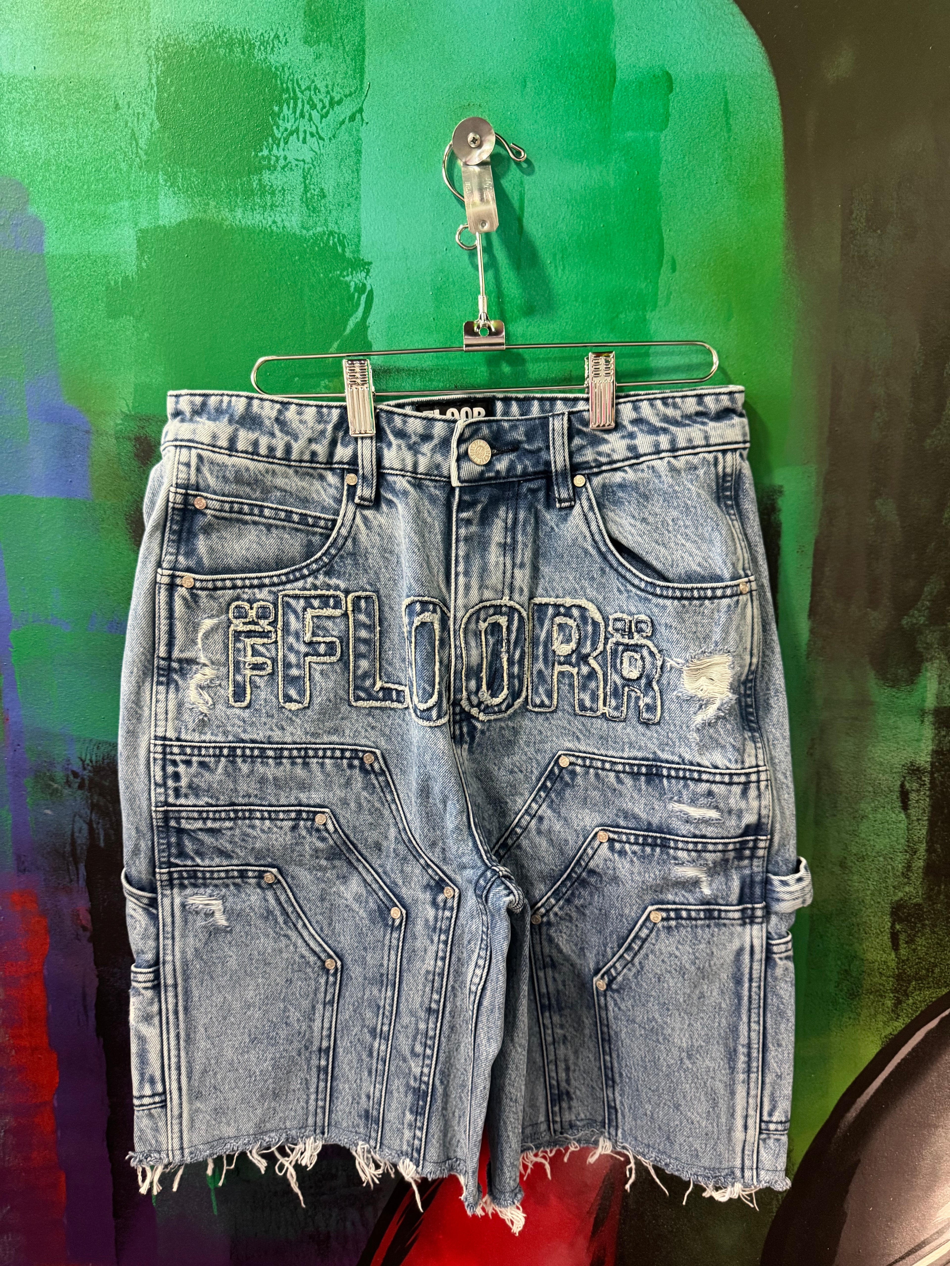 Floor914 Blue Wash Workman Jorts