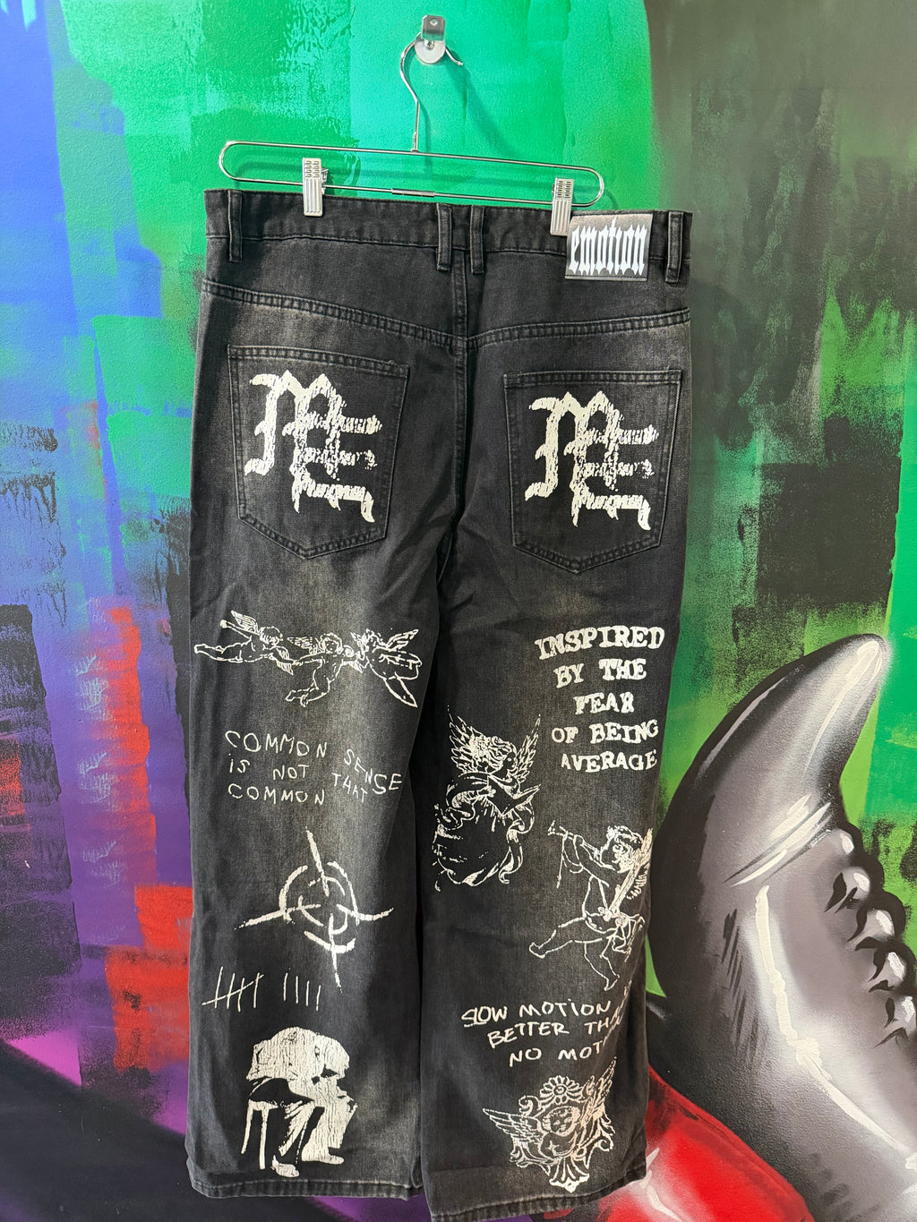 Mixed Emotion Black Canvas Denim