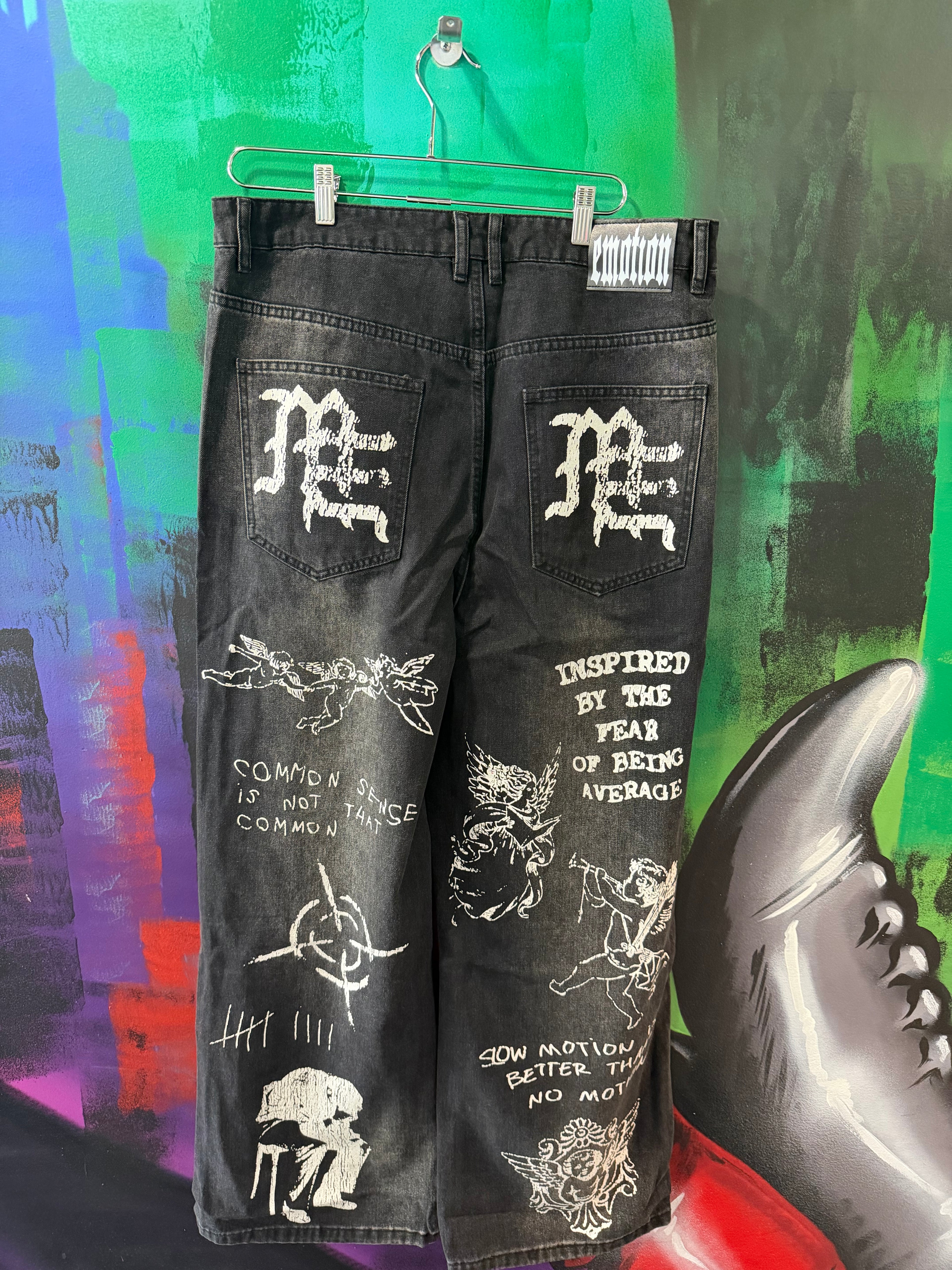Mixed Emotion Black Canvas Denim