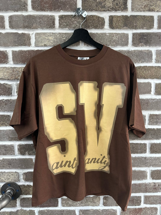 Saint Vanity SV Logo Brown Tee