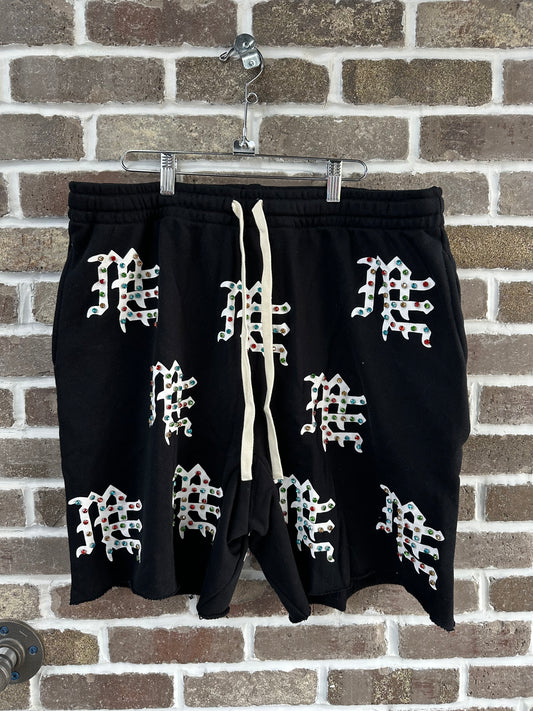 Mixed Emotion Black ME Logo Shorts