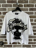 Mixed Emotion White Pearl Cropped Tee