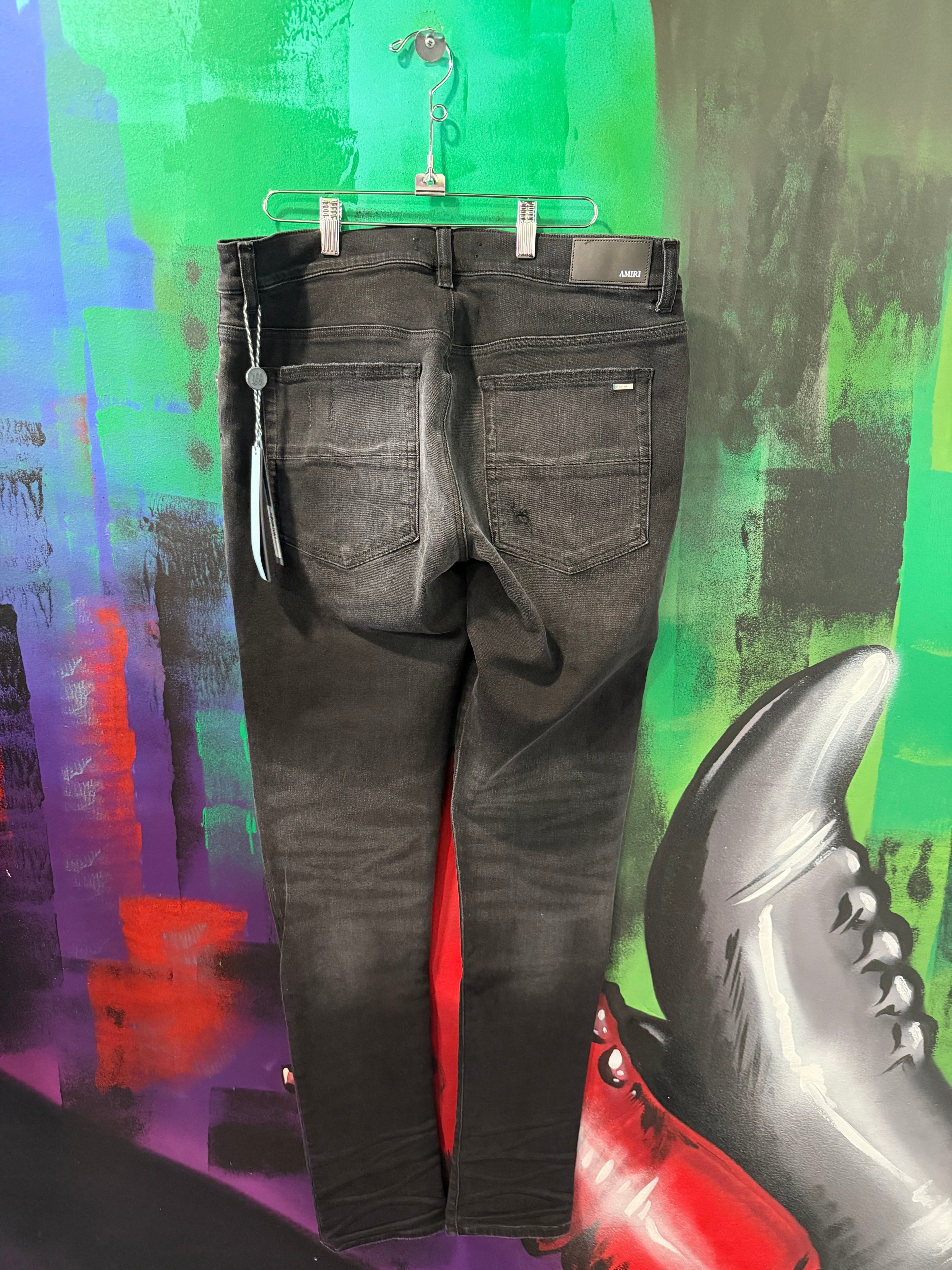 Amiri MX1 Black & White Patch Jeans