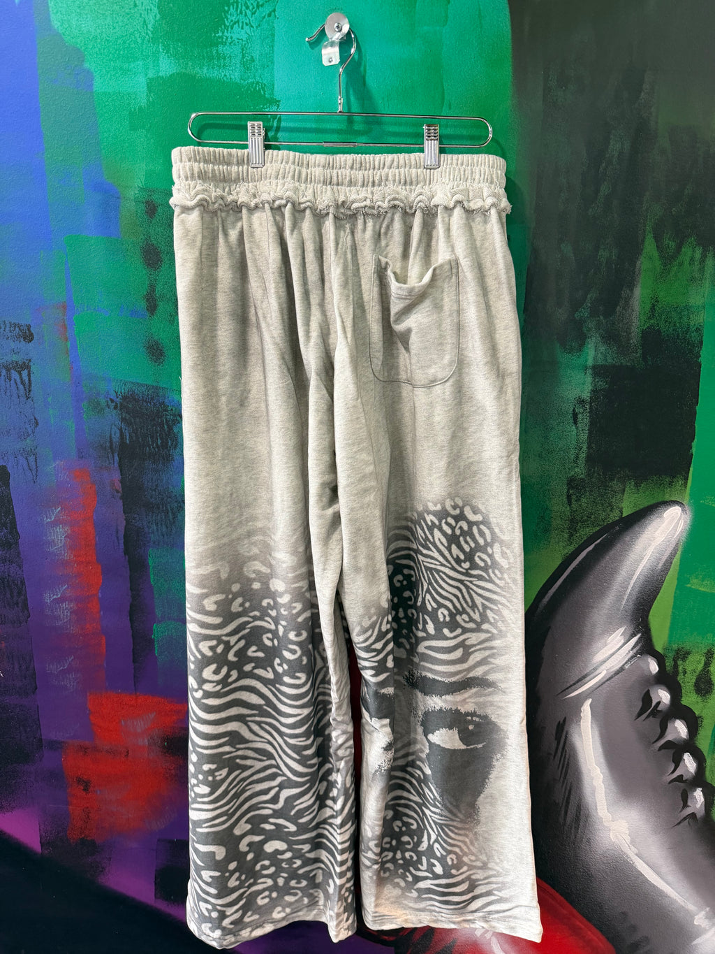 Mixed Emotion Cream Striped Sweatpants