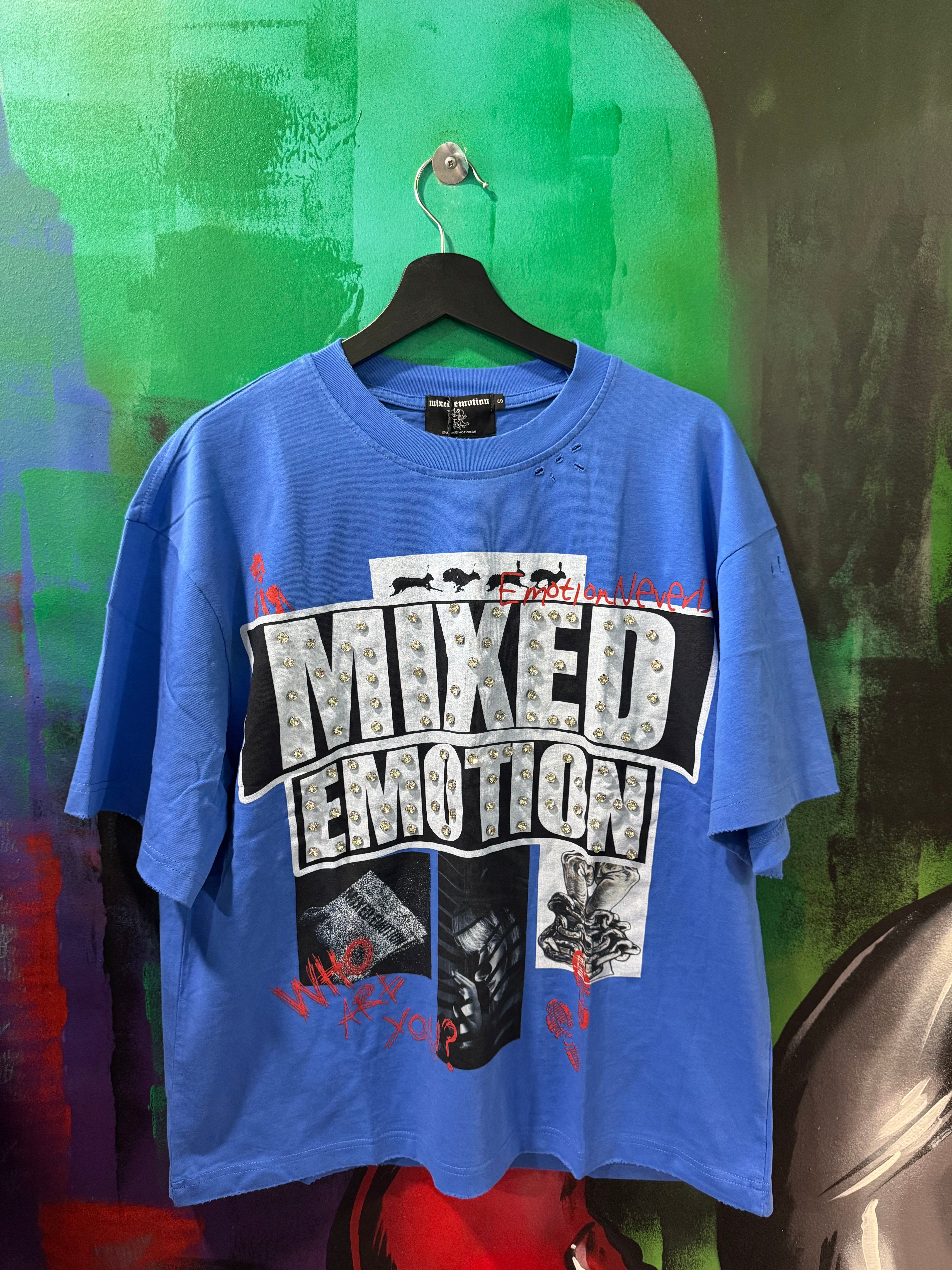 Mixed Emotion Blue Lost Identity Tee