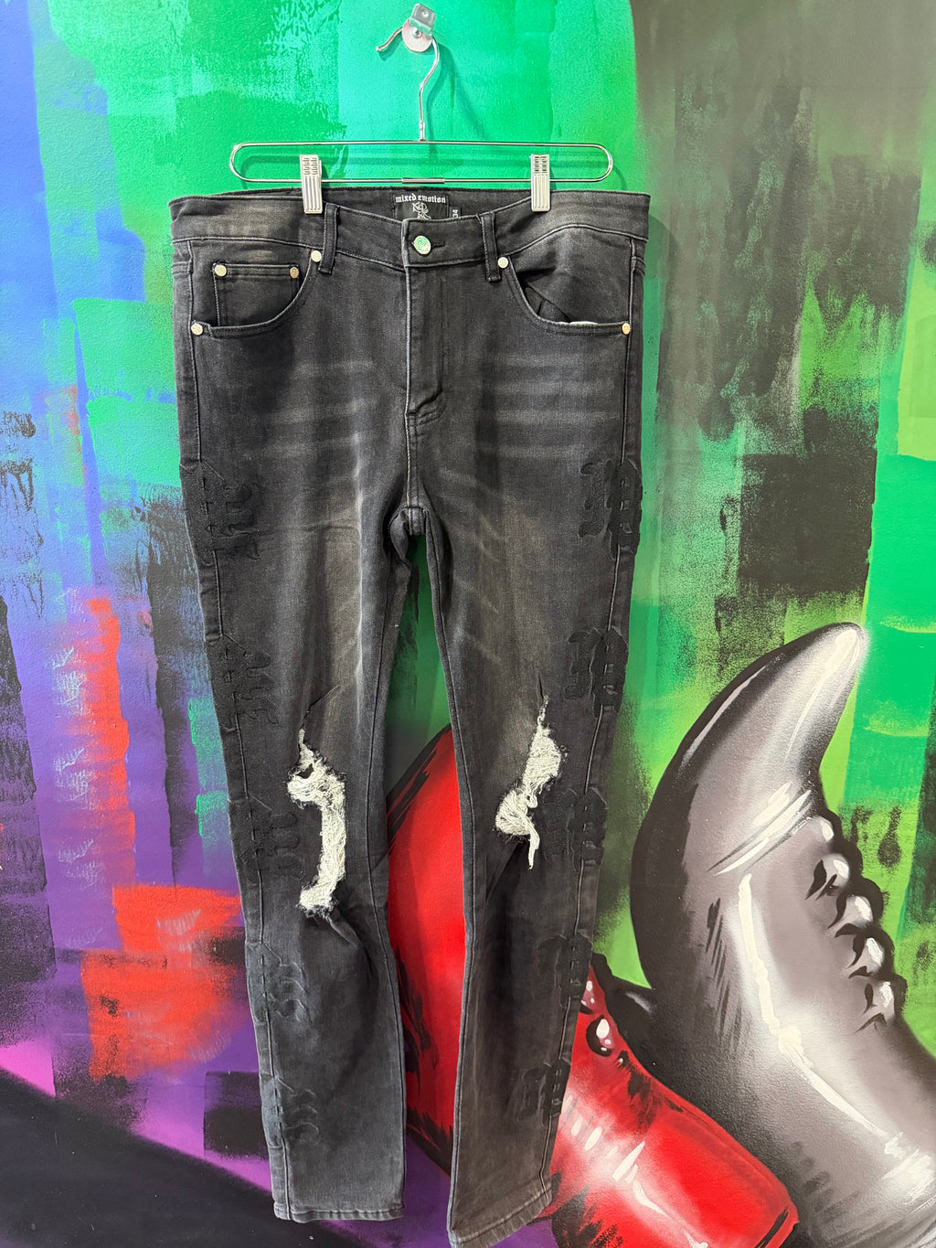 Mixed Emotion Midnight Monogram Denim Jeans