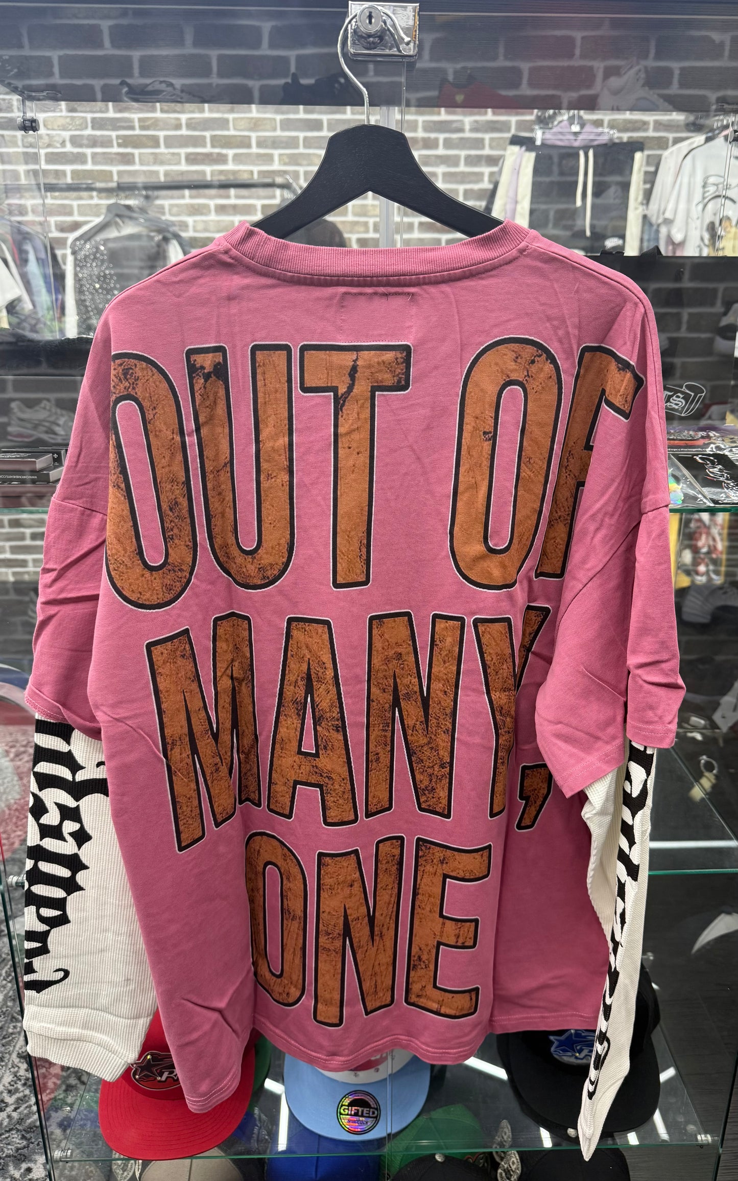 Godspeed Space Traveler Layered Longsleeve Pink Tee