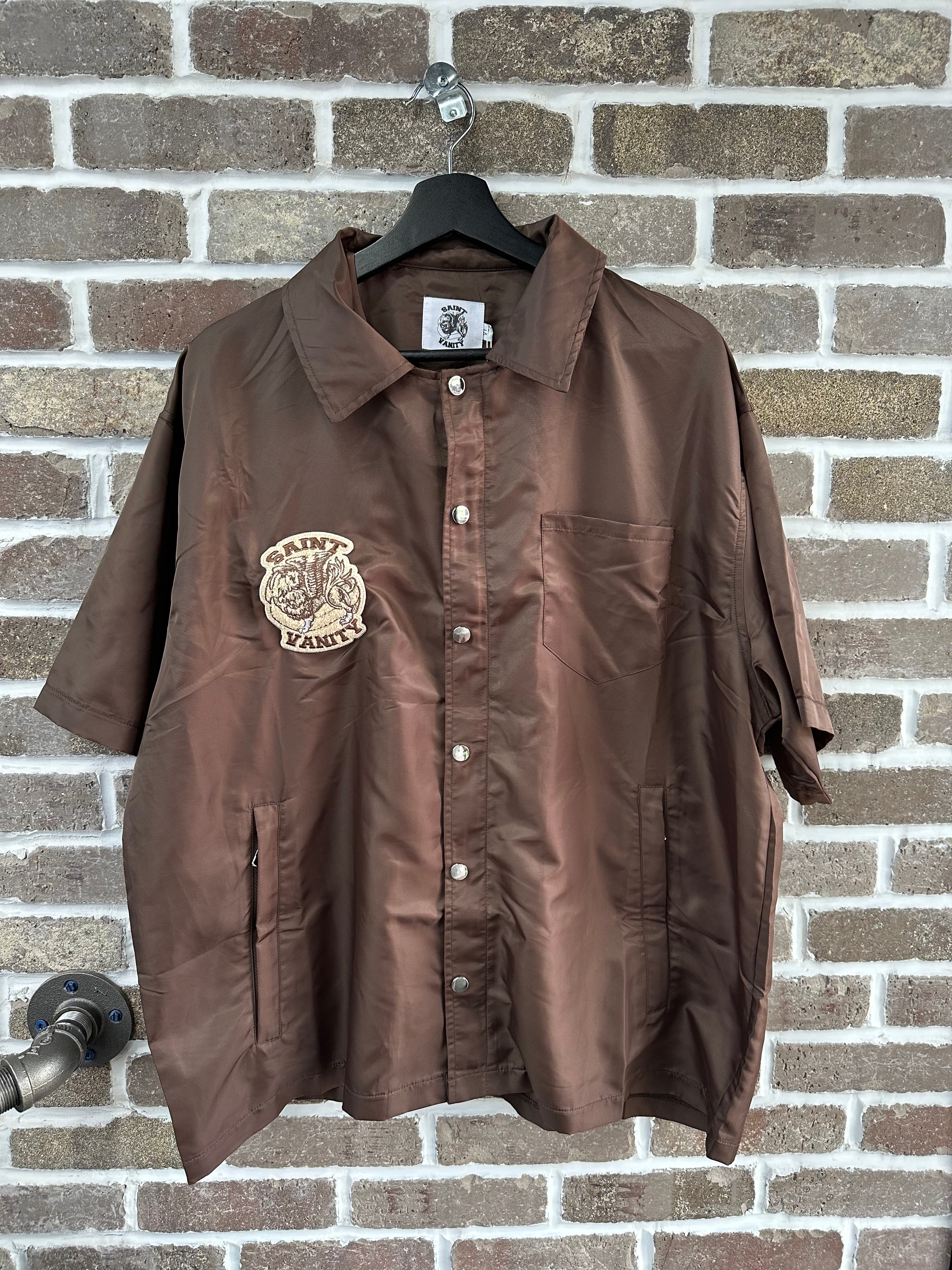 Saint Vanity Nylon Brown Shirt