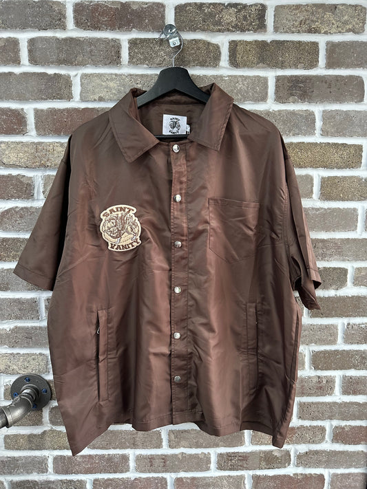 Saint Vanity Nylon Brown Shirt