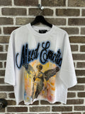 Mixed Emotion White Statue Cropped Tee