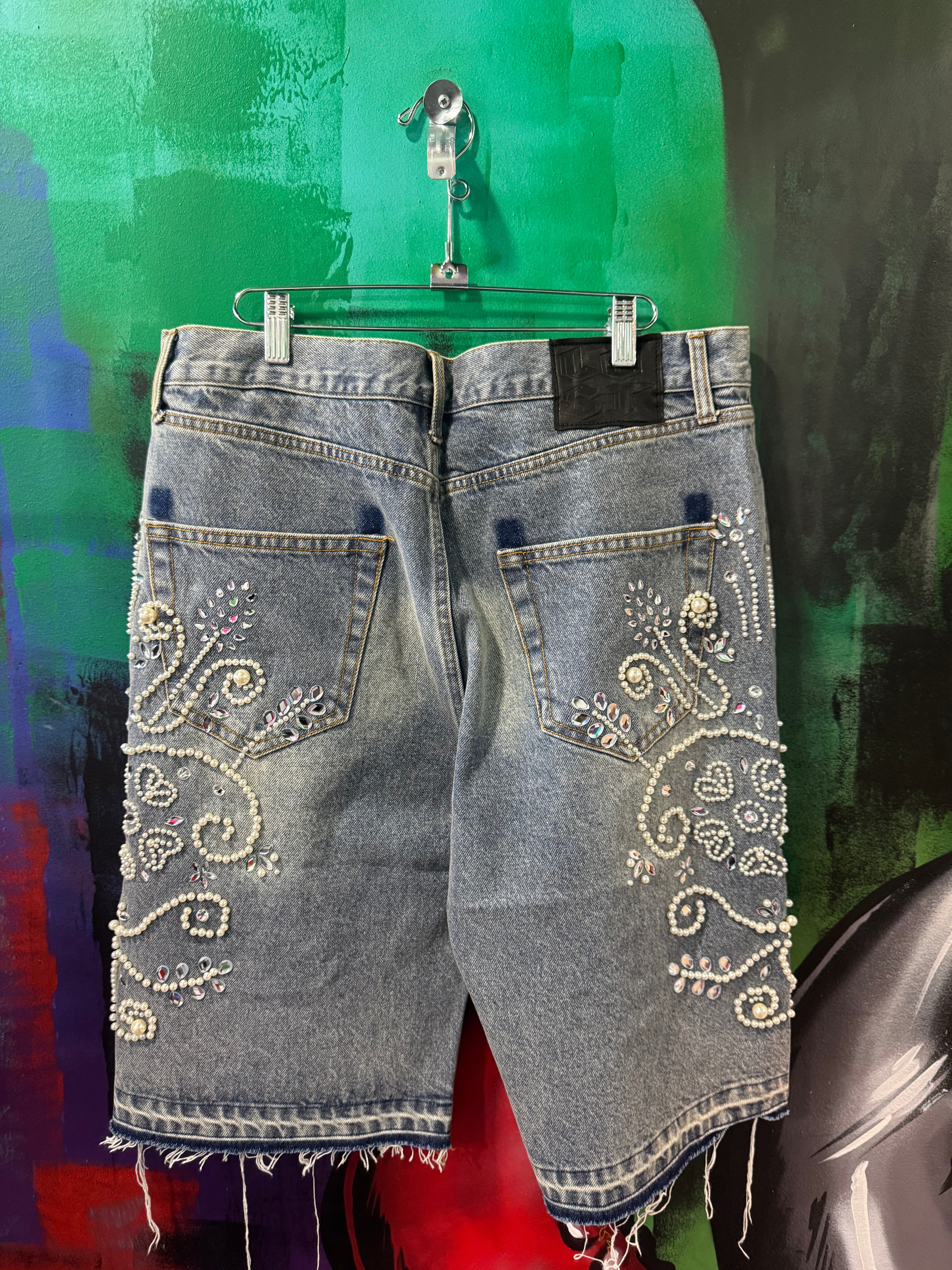 Lost Intricacy Lace Jean Shorts