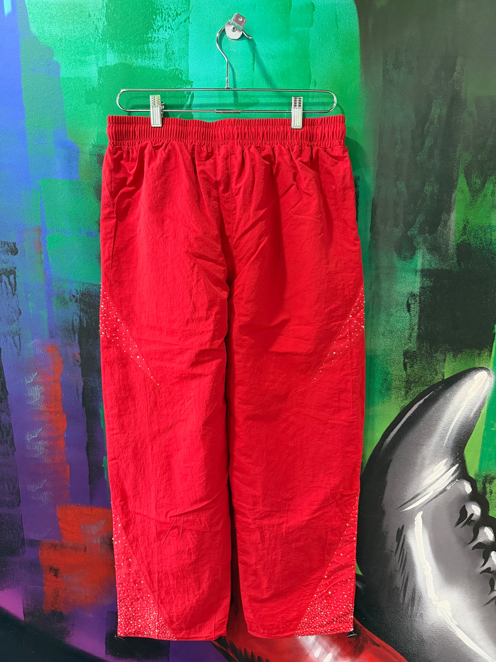 Mixed Emotion Red Classic Nylon Pants