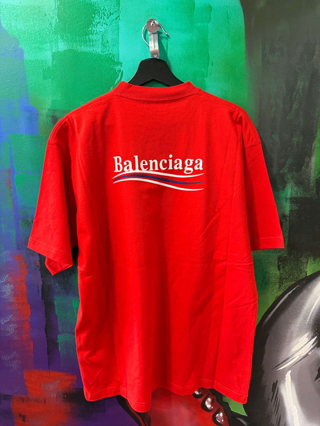 Balenciaga Campaign Logo Red Tee