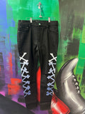 Amiri Blue Gradient Bone Black Skinny Jeans
