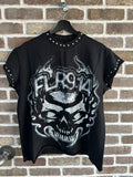 Floor914 Crimson Skull Cut Off Black