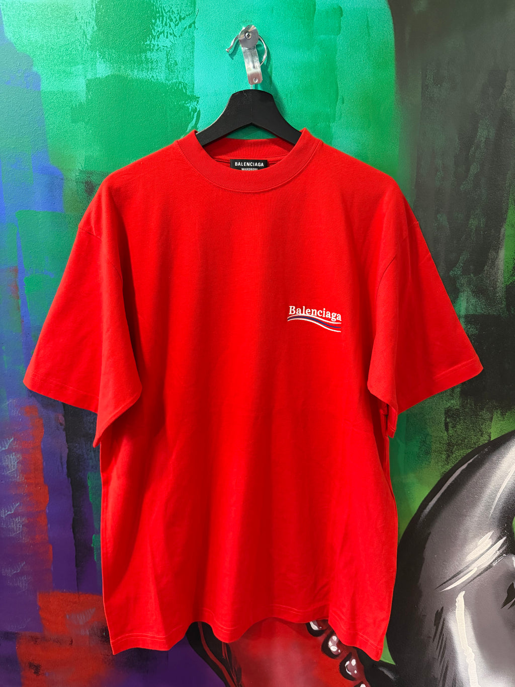 Balenciaga Campaign Logo Red Tee