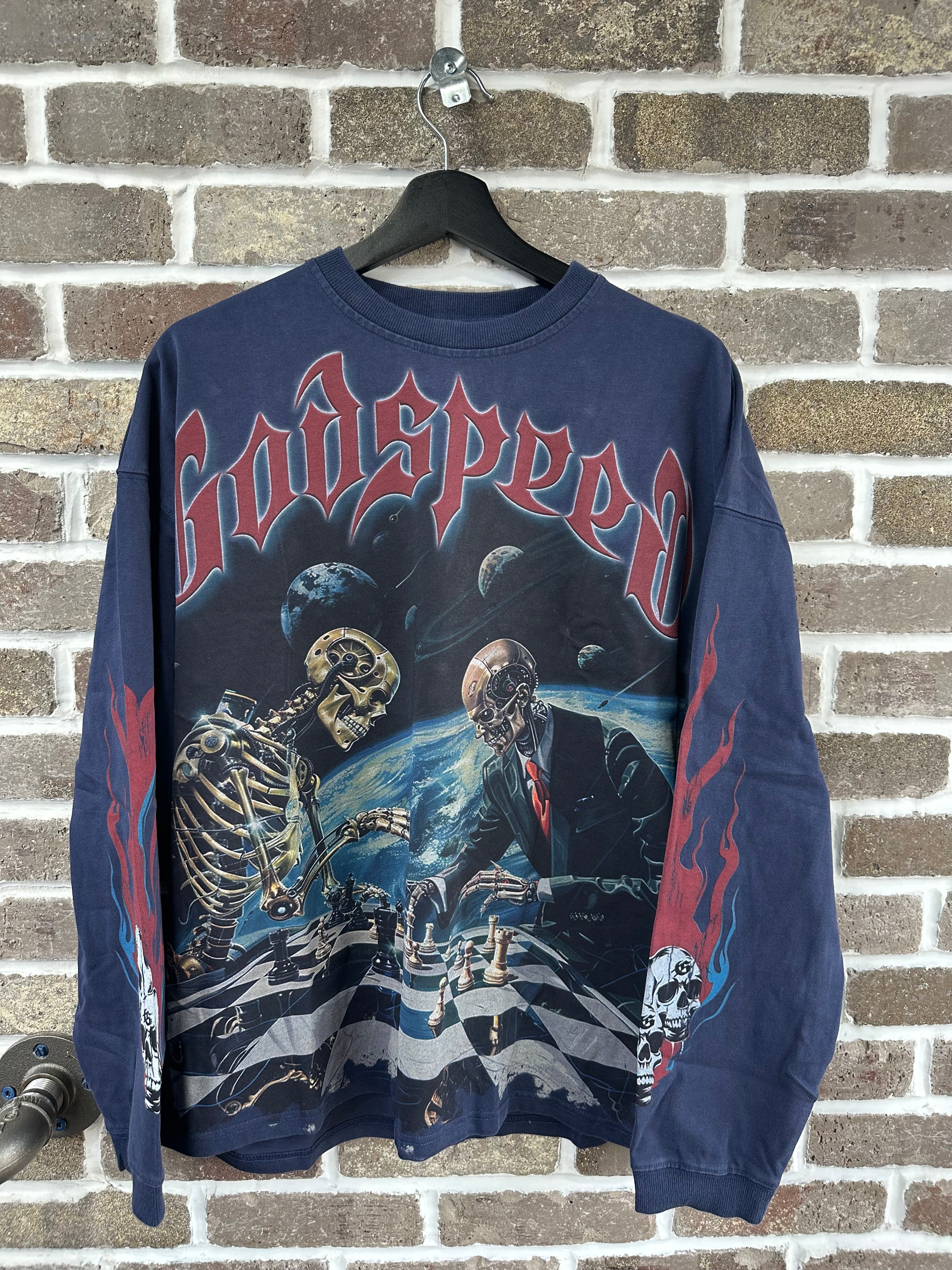 Godspeed "Checkmate" Navy Tee