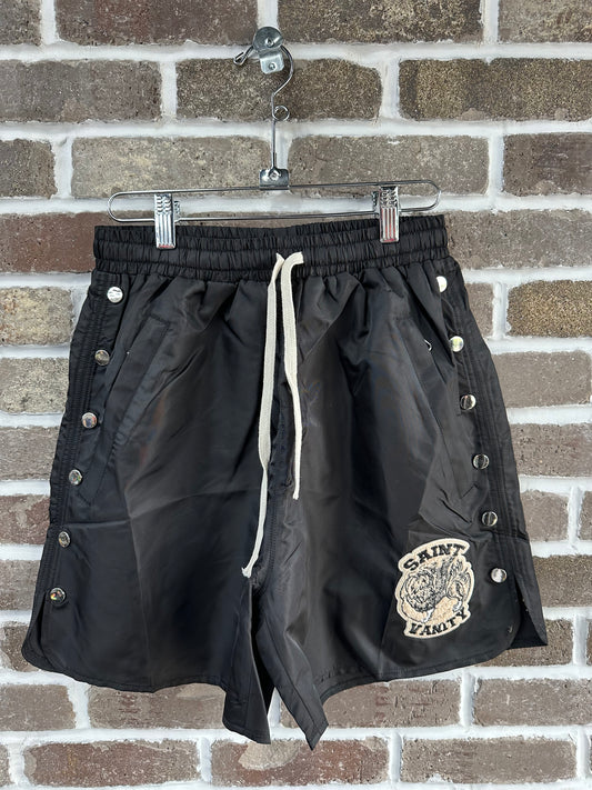 Saint Vanity Nylon Shorts Black