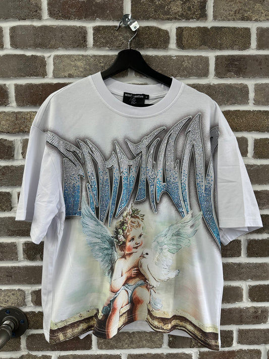 Mixed Emotion Dove Rhinestone Tee