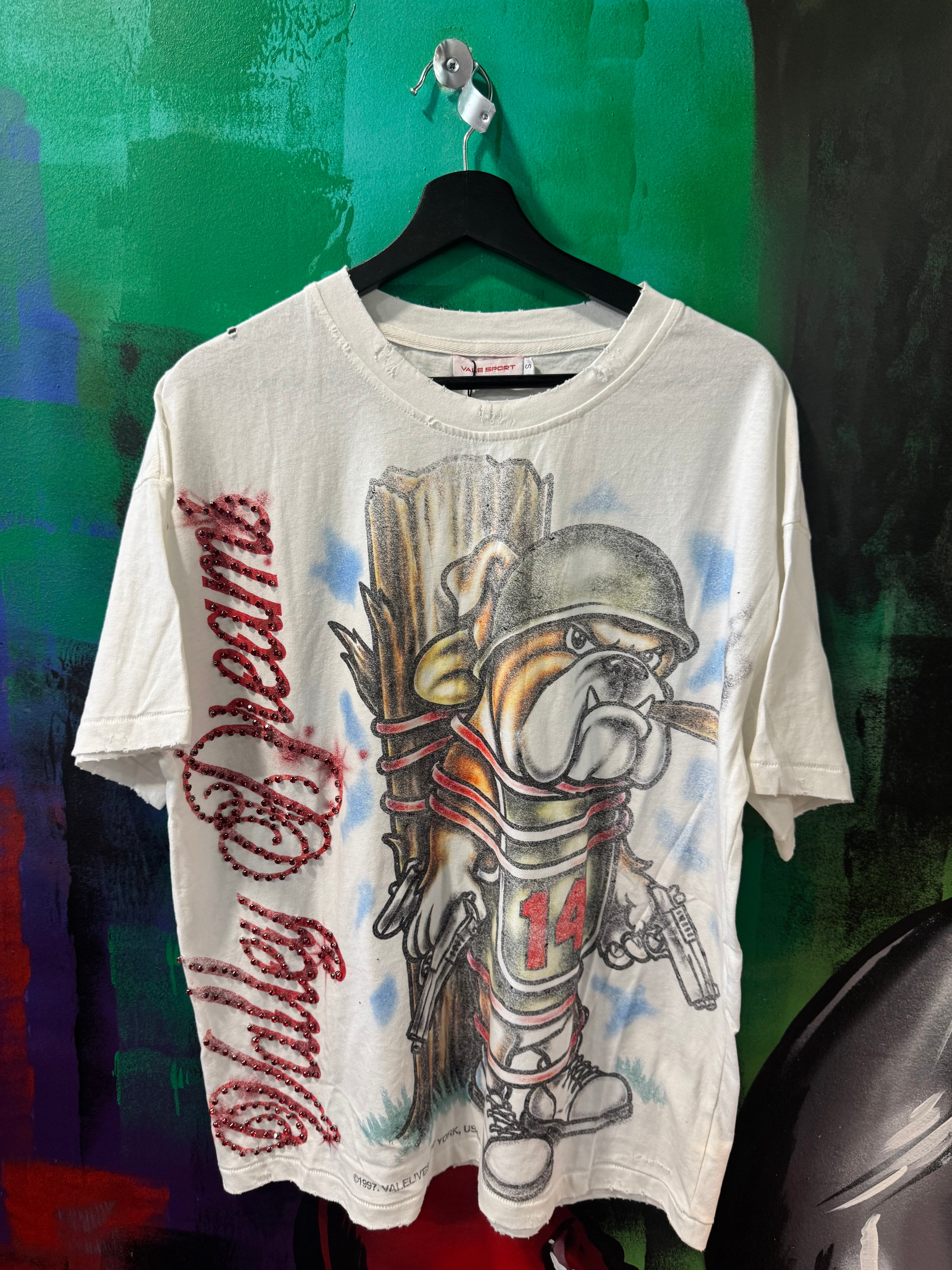 Vale Forever Bling Dog Of War White Tee