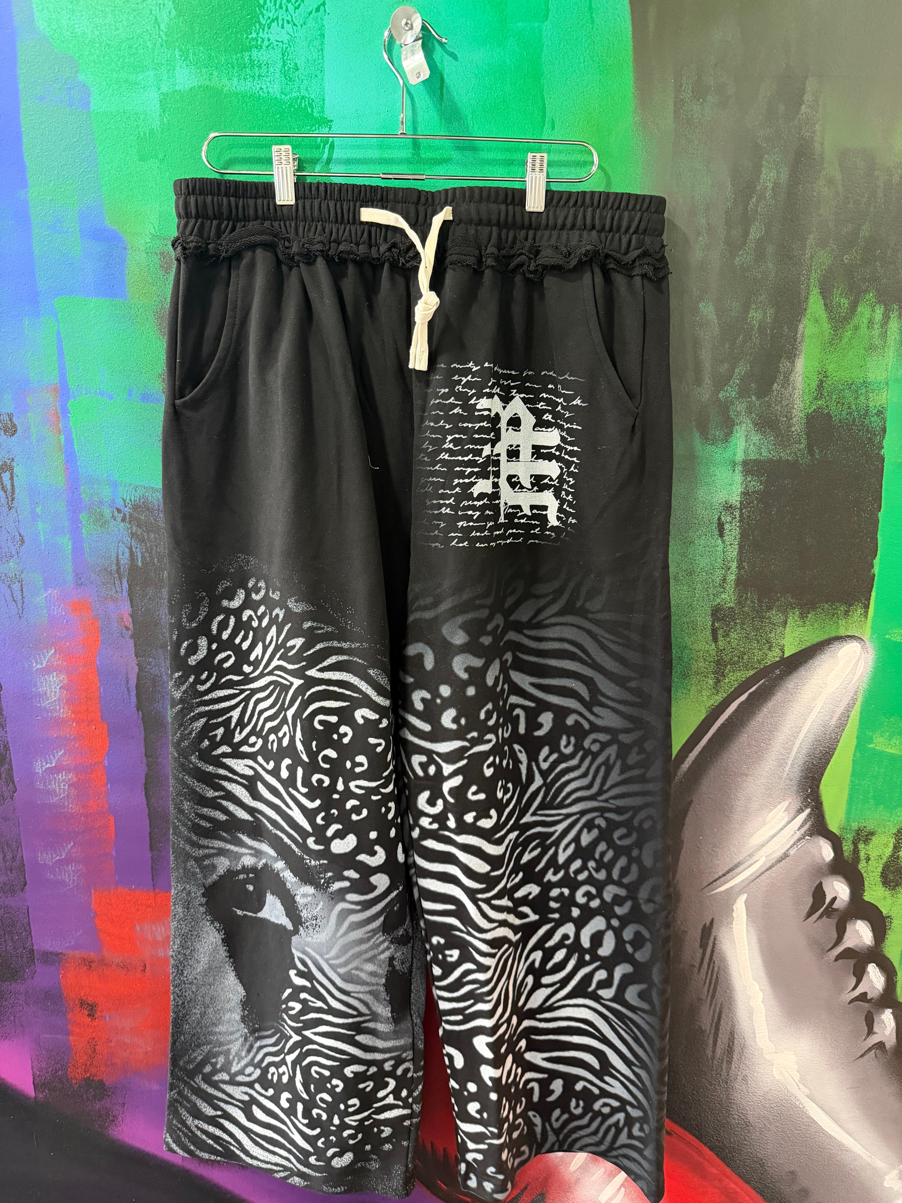 Mixed Emotion Black Stripped Sweatpants