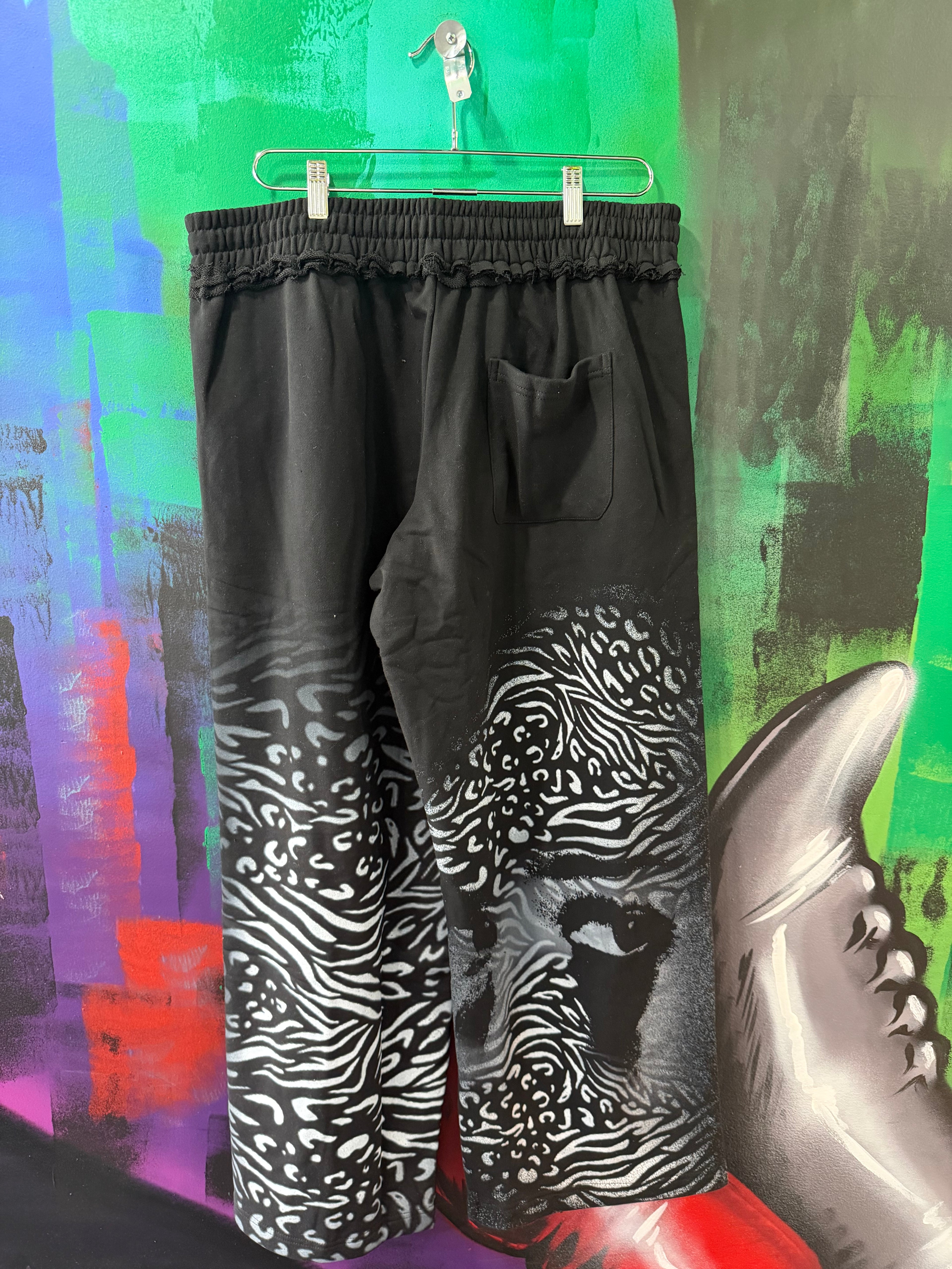 Mixed Emotion Black Stripped Sweatpants