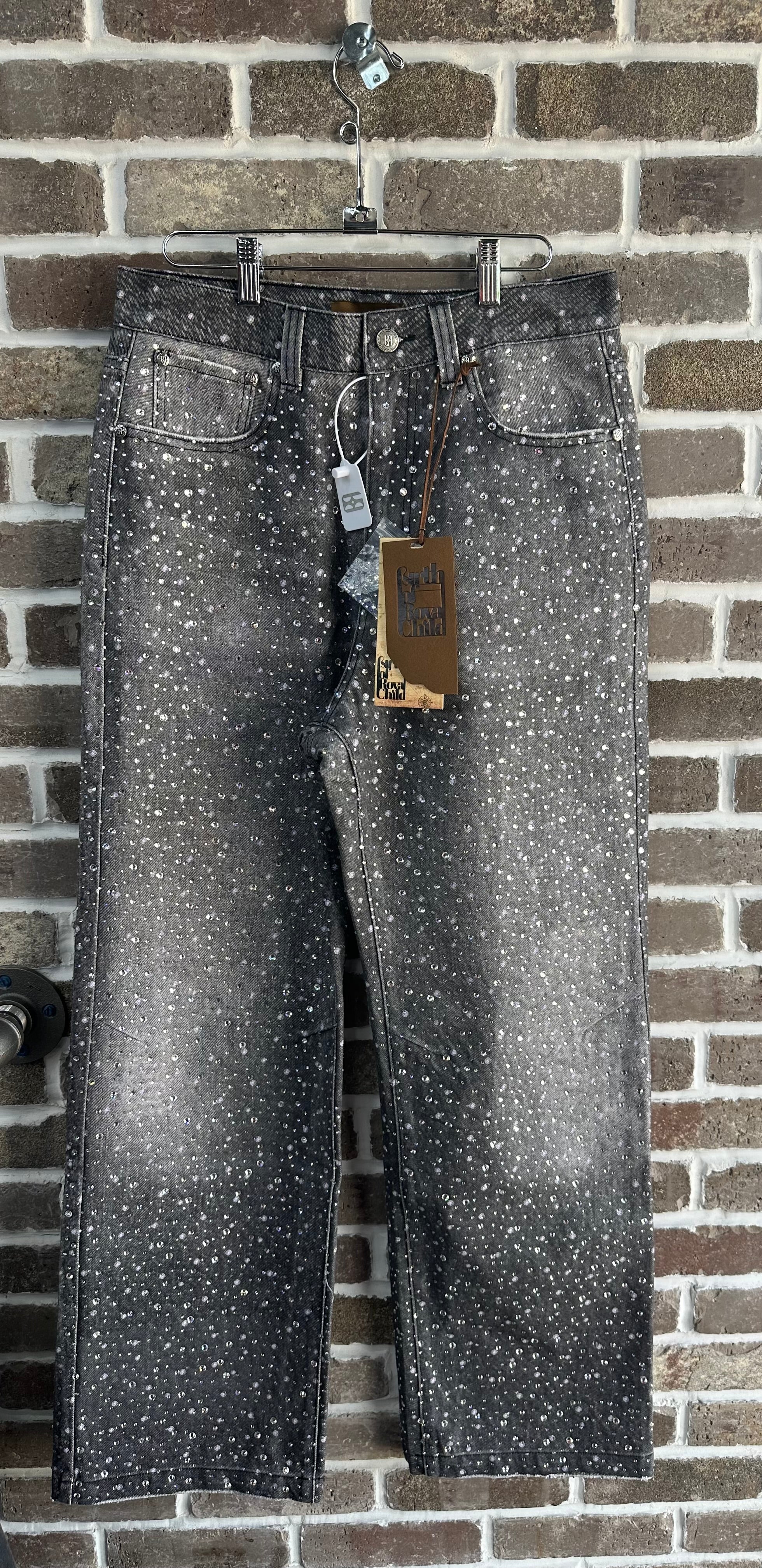 Birth Of Royal Child Black Wash 20K Diamond Boro Straight Jeans