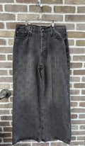 Lost Shdws Embossed Logo Black Denim Jeans