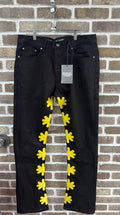 Lost Shdws Denim Black Yellow Jeans