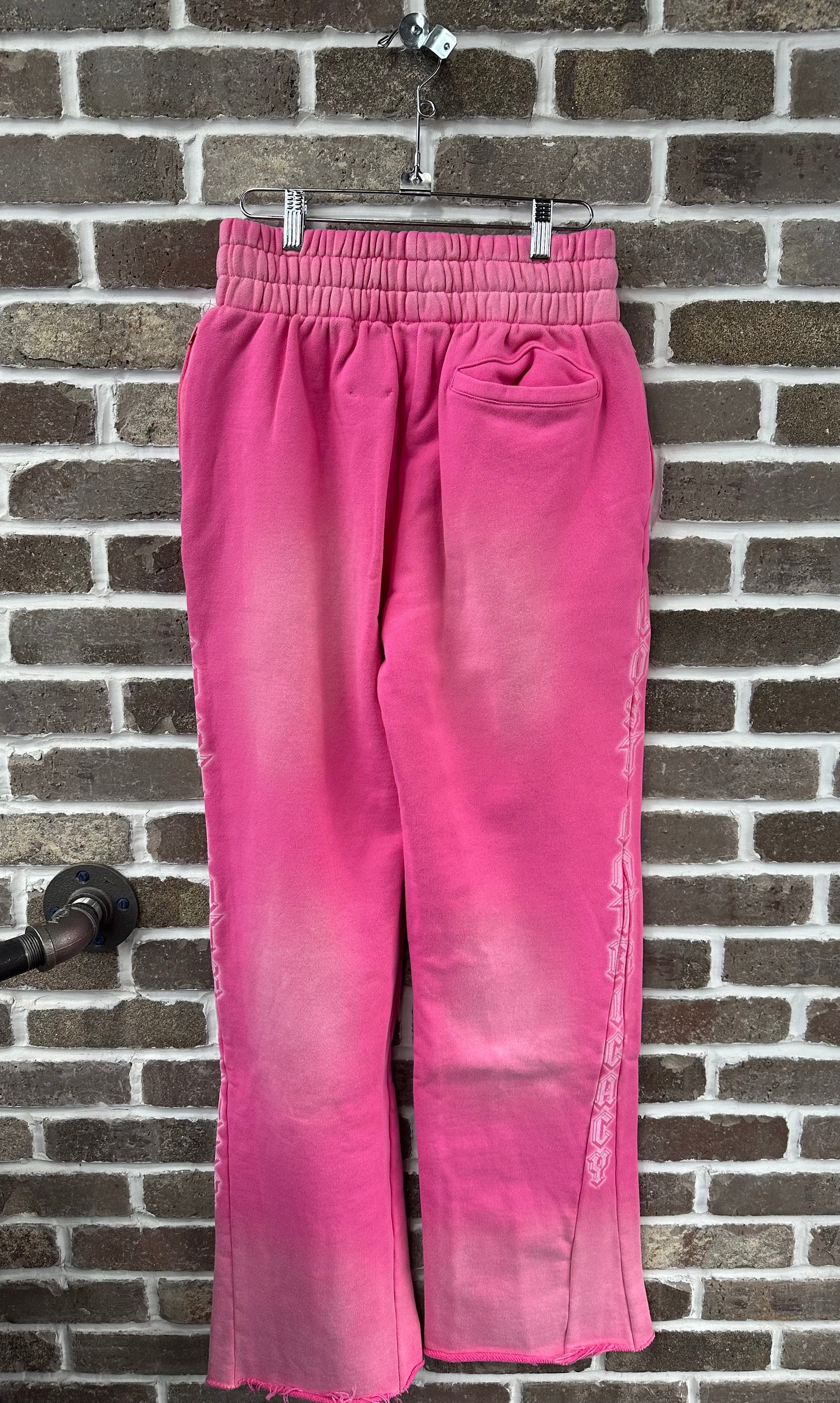 Lost Intricacy Distressed Pink Sweatpants