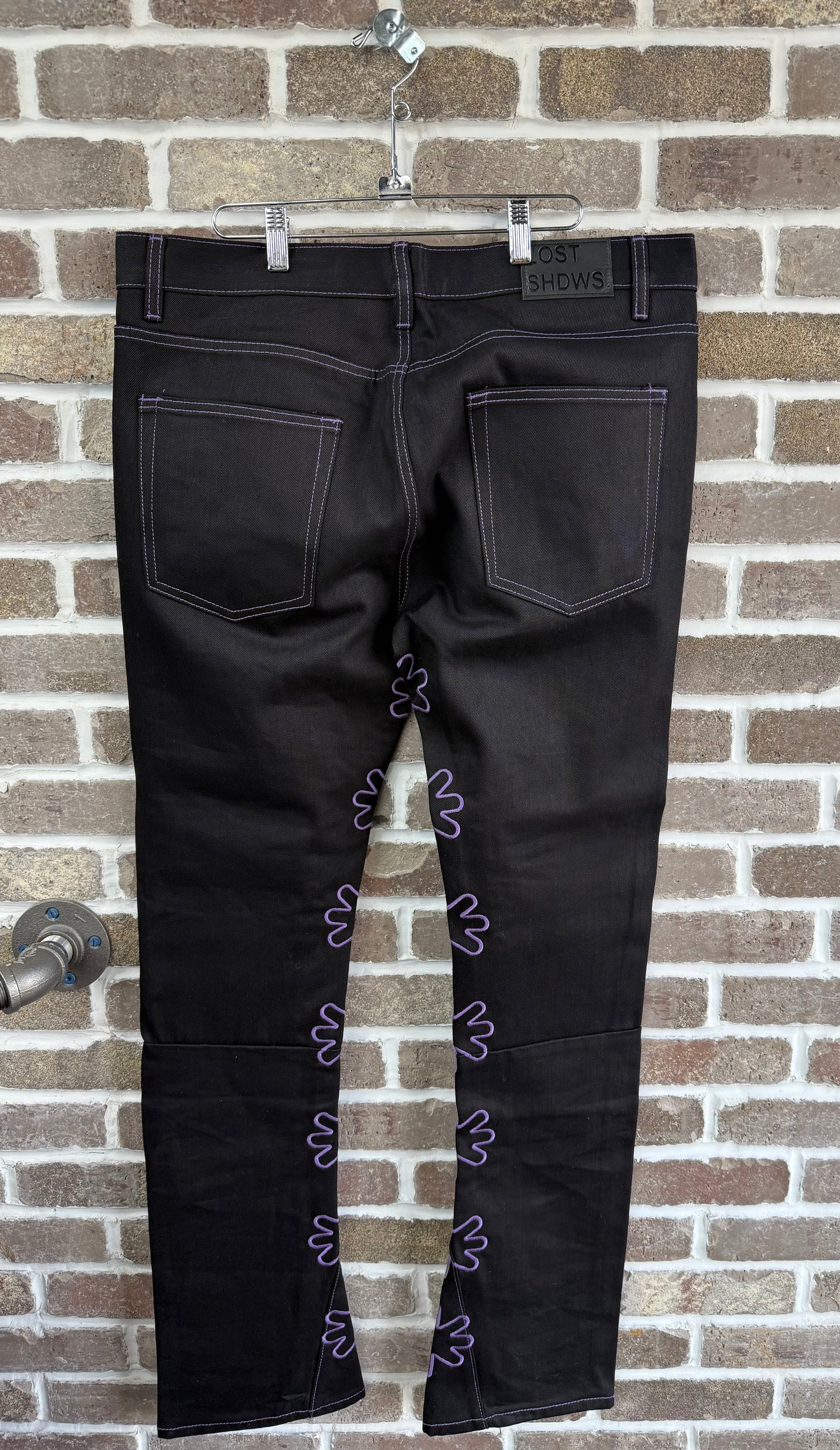 Lost Shdws Purple Outline Denim Jeans