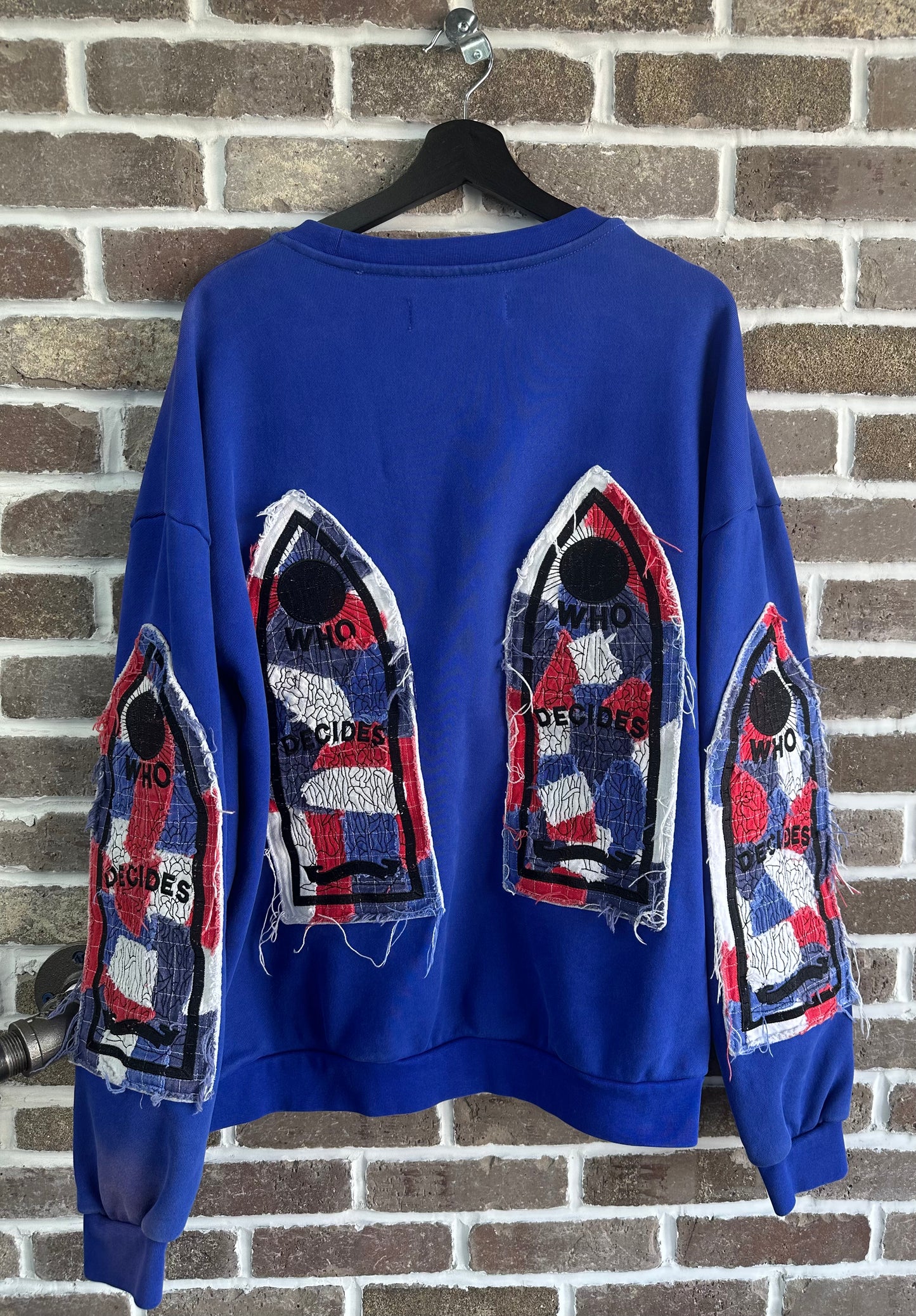 Who Decides War Glory Blue Crewneck Sweater