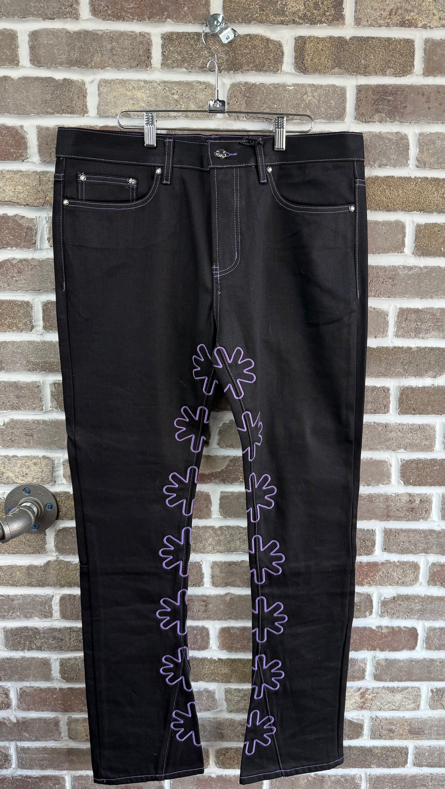 Lost Shdws Purple Outline Denim Jeans