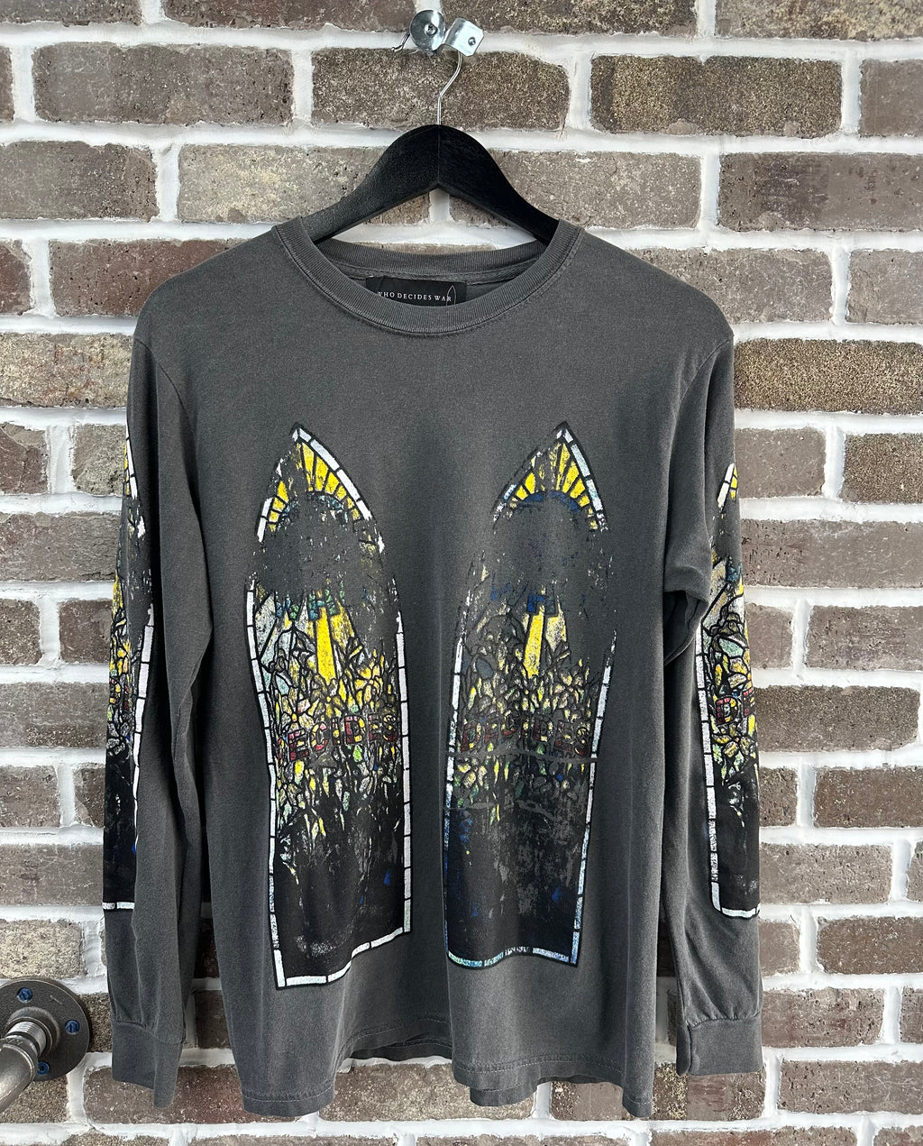 Who Decides War Faded Glass Grey Longsleeve