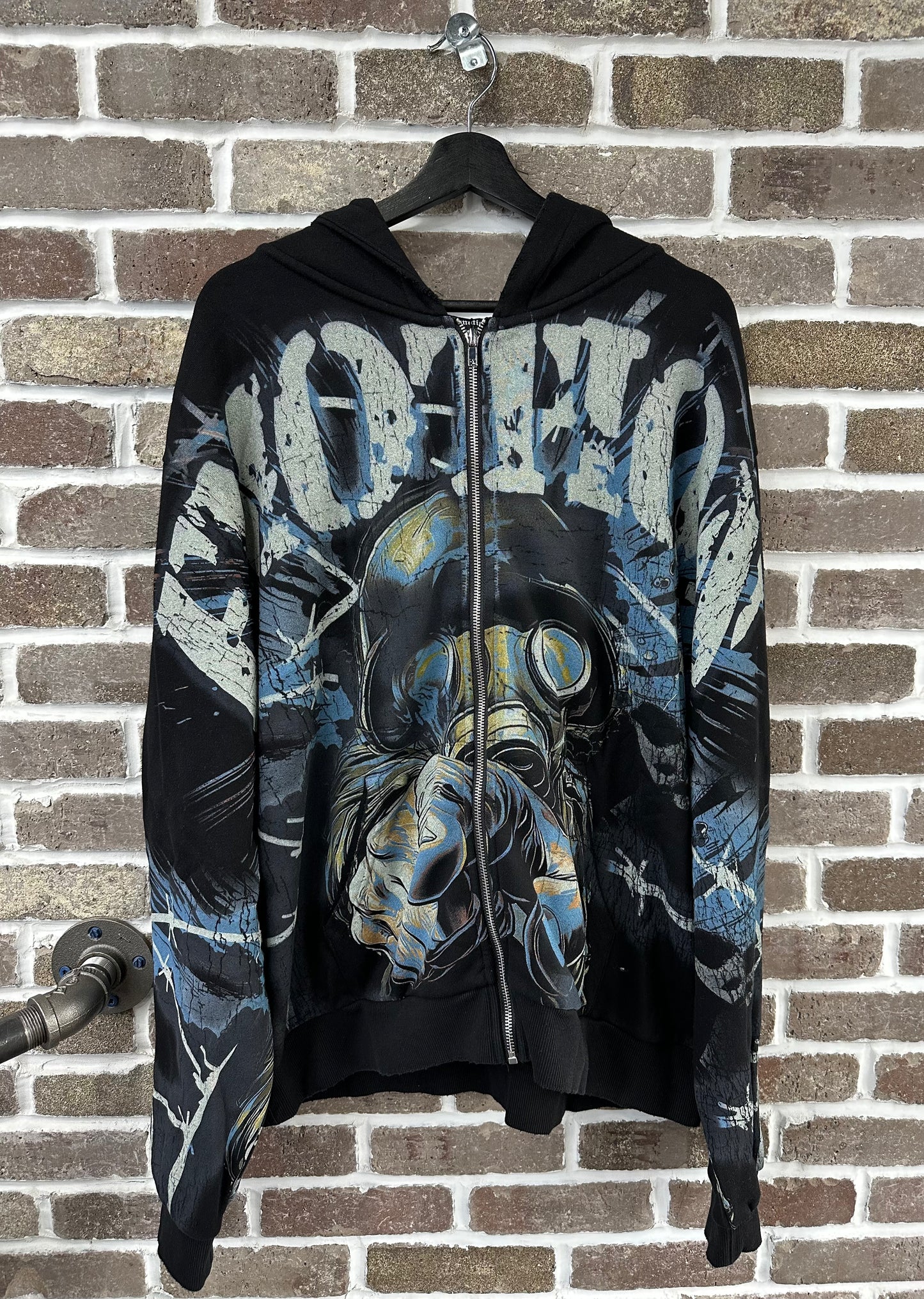 Mixed Emotion Acid Wash Radioactive Hoodie