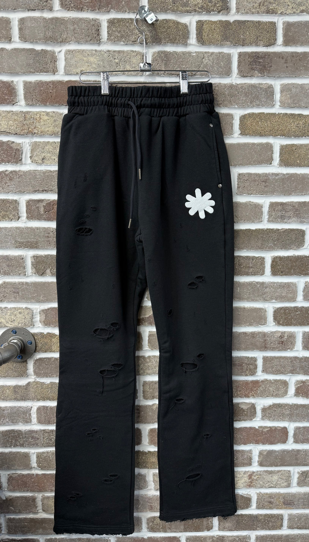 Lost Shdws Distressed Sweatpants Black