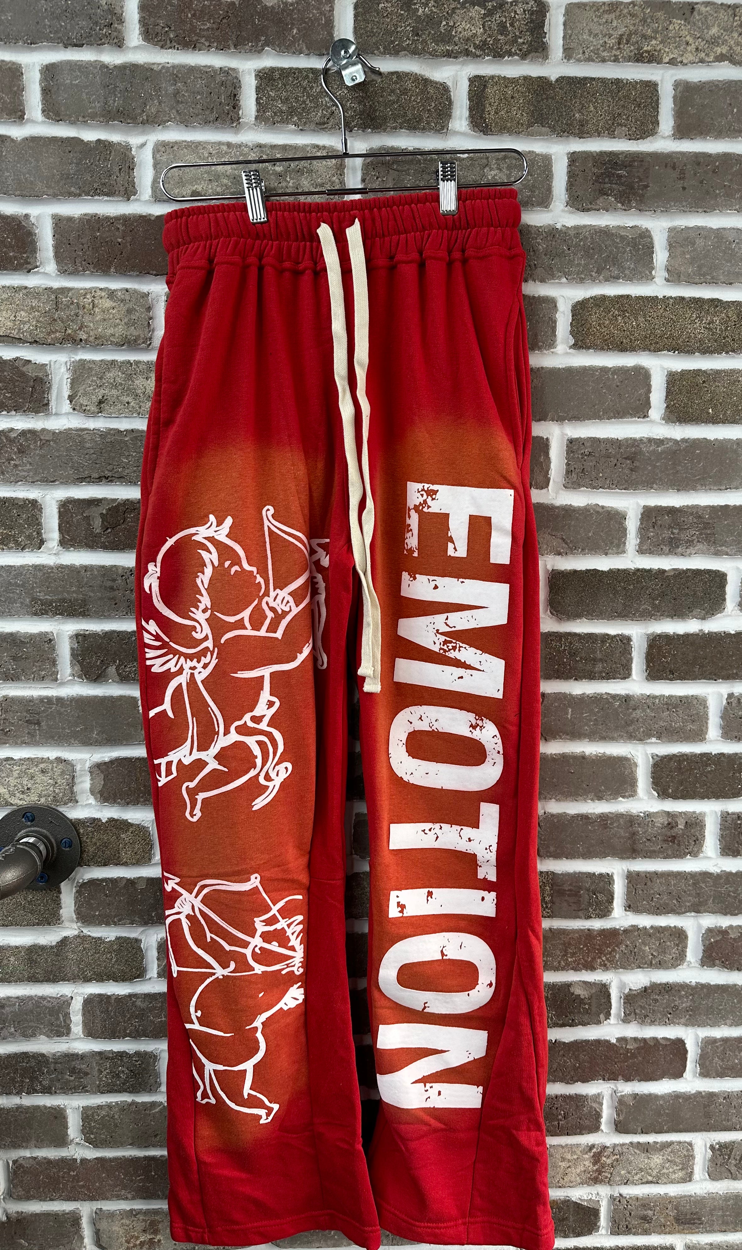 Mixed Emotion Red Cupid Flare Sweatpants