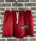 Vertabrae Double Emblem Shorts Red