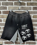 Lost Intricacy Rhinestone Black/White Mitt Shorts