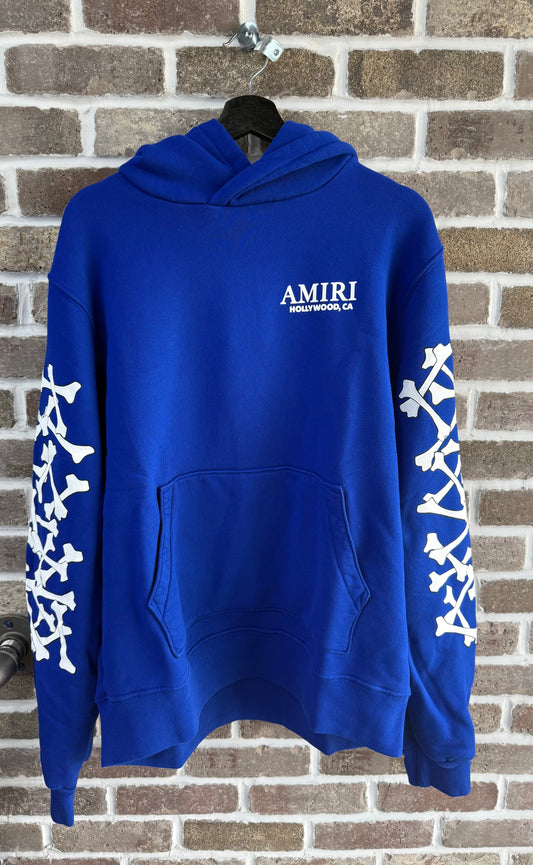 Amiri Blue Bone Hoodie
