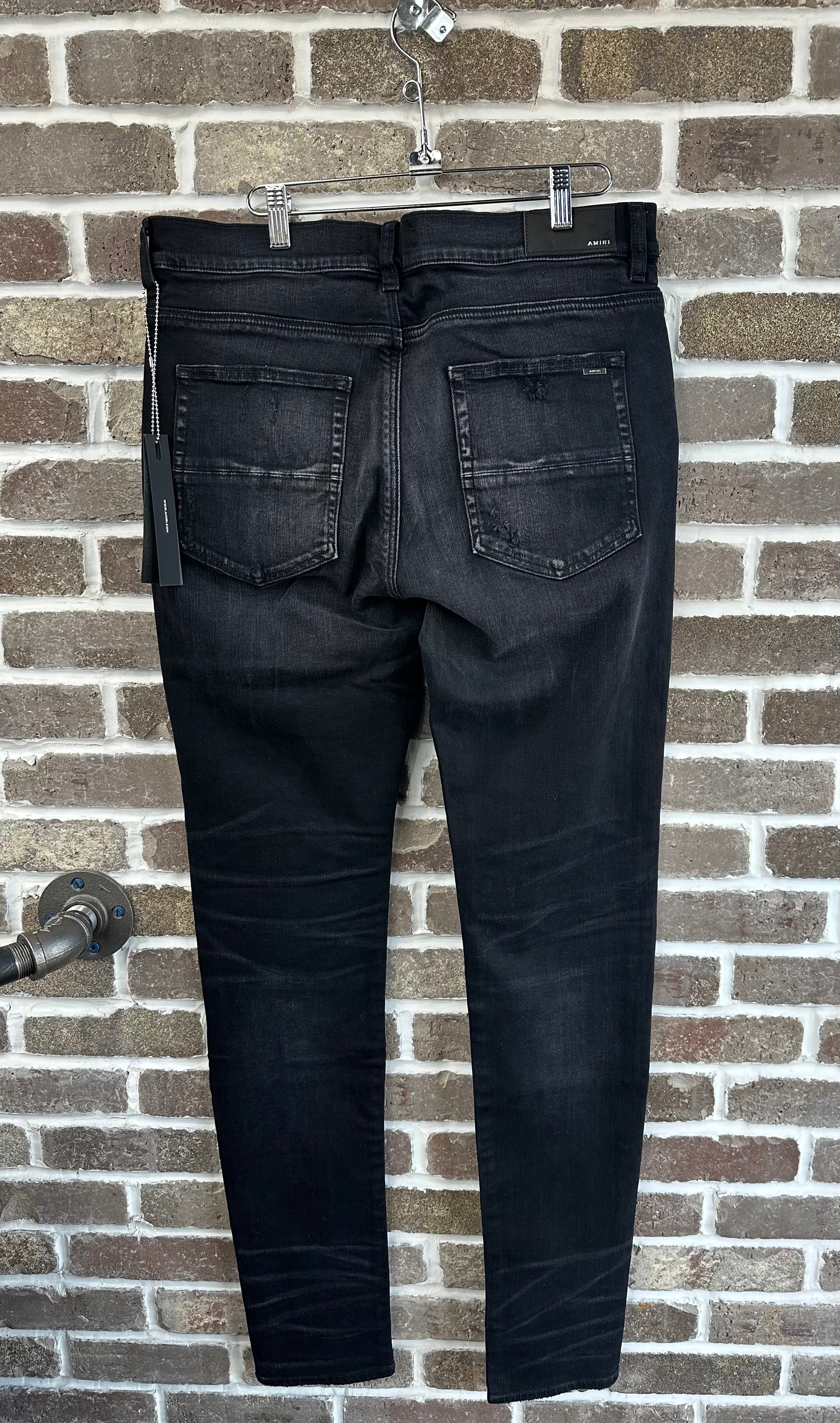 Amiri MX1 Brown Paisley Patches Jeans