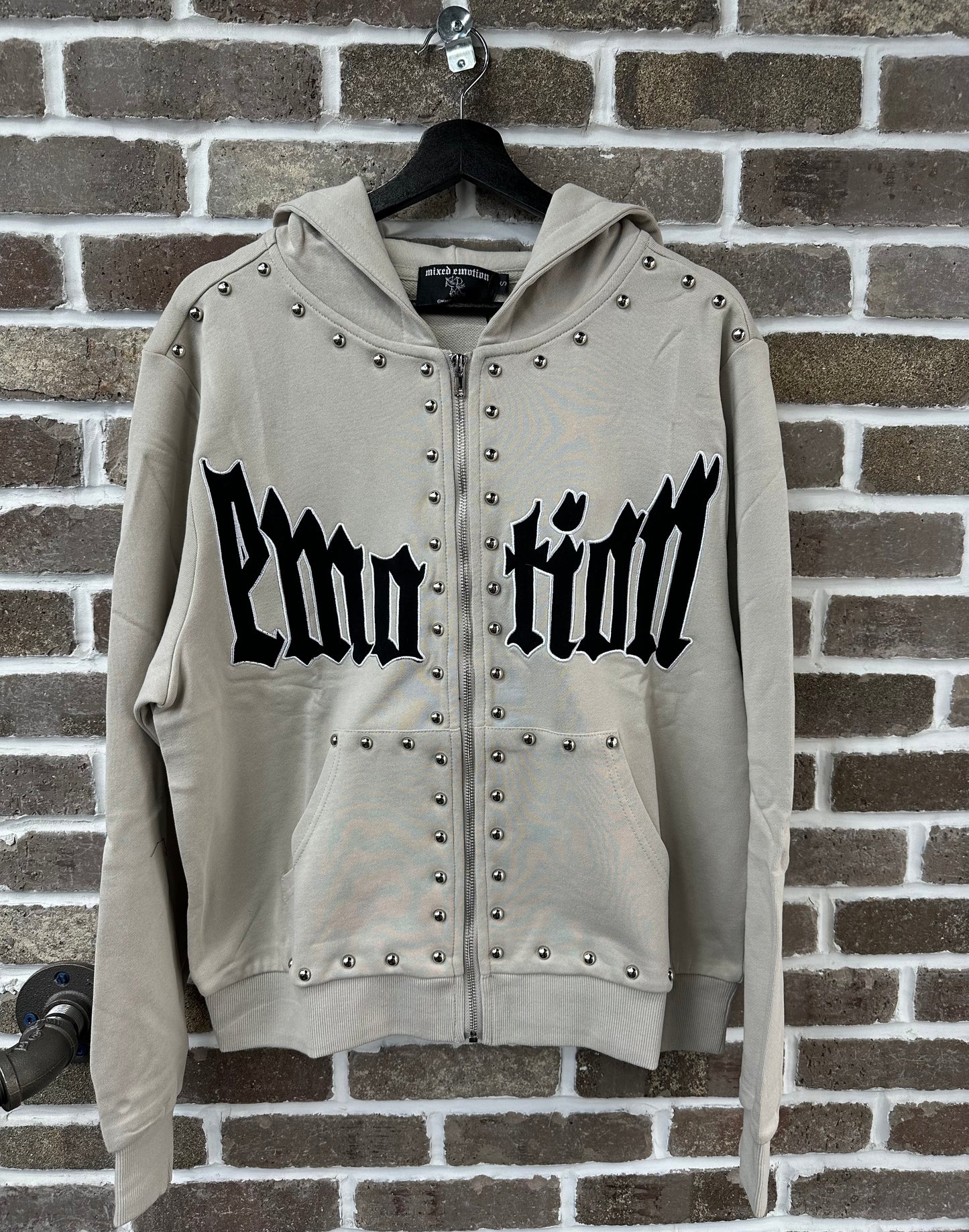 Mixed Emotion Crown Grey Hoodie
