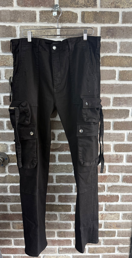 Amiri Tactical Cargo Black Pants